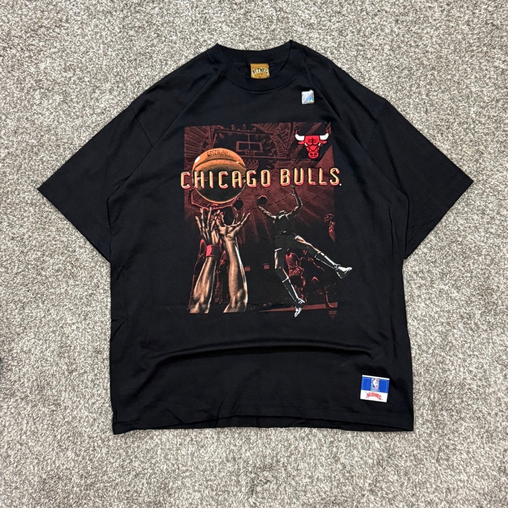 NWT Vintage 90s Nutmeg Mills Chicago Bulls Michael Jordan NBA T-Shirt Mens XL